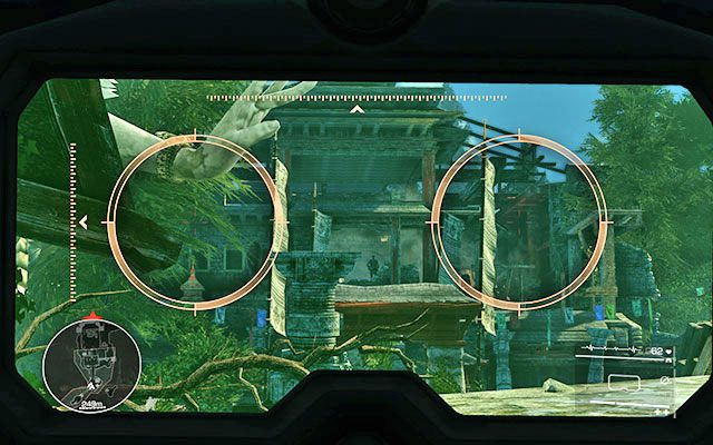 Po rozpoczęciu misji biegnij za Diazem prosto, przez most, aż dotrzecie do świątyni - Idź za Diazem i likwiduj wskazane cele #1 | Akt 3 - Zła karma - Sniper: Ghost Warrior 2 - poradnik do gry