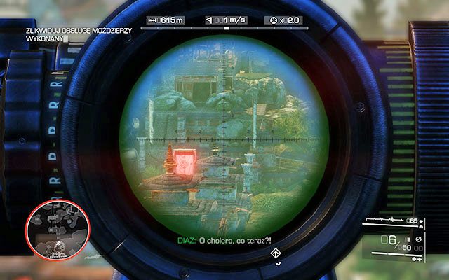 Drugi oddział zwiadowczy znajdziesz po prawej stronie od pomnika [650m] - Zlikwiduj obsługę moździerzy | Akt 3 - Żadnych niezałatwionych spraw - Sniper: Ghost Warrior 2 - poradnik do gry
