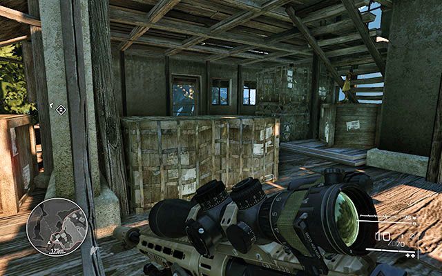 Na skrzynce pod schodami w budynku, do którego wejdziesz po wędrówce pod pomostem - Akt 1 - Zanik łączności | SEKRETY | Sniper Ghost Warrior 2 - Sniper: Ghost Warrior 2 - poradnik do gry