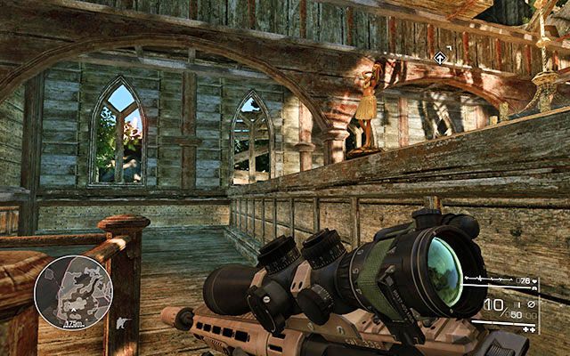 Na piętrze kościoła - schody prowadzące na gore znajdują się zaraz przy wejściu głównym - Akt 1 - Zanik łączności | SEKRETY | Sniper Ghost Warrior 2 - Sniper: Ghost Warrior 2 - poradnik do gry