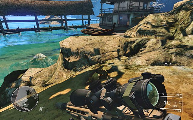 Miedzy skałami na brzegu za domkiem, który oczyścisz jako pierwszy - Akt 1 - Wszyscy muszą wrócić | SEKRETY | Sniper Ghost Warrior 2 - Sniper: Ghost Warrior 2 - poradnik do gry