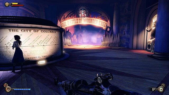 Teraz znajdziesz się na skrzyżowaniu prowadzącym do różnych części wystawy - Pokonaj ludzi Slatea | Rozdział 9 - Sala Bohaterów | BioShock Infinite - BioShock: Infinite - poradnik do gry