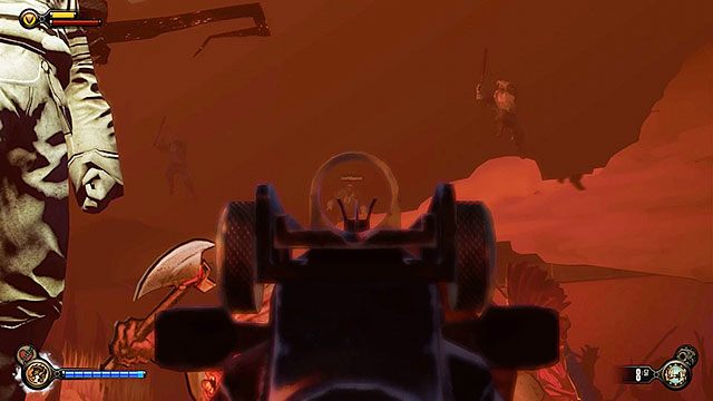 Wróć do głównego korytarza wystawy i przejdź do pomieszczenia z główną ekspozycją - Pokonaj ludzi Slatea | Rozdział 9 - Sala Bohaterów | BioShock Infinite - BioShock: Infinite - poradnik do gry