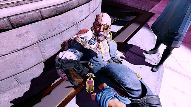 Samego Slatea znajdziesz w końcu przy wejściu na wystawę - Wybór - Los Slatea | Rozdział 11 - Sklep z Pamiątkami w Sali Bohaterów - BioShock: Infinite - poradnik do gry