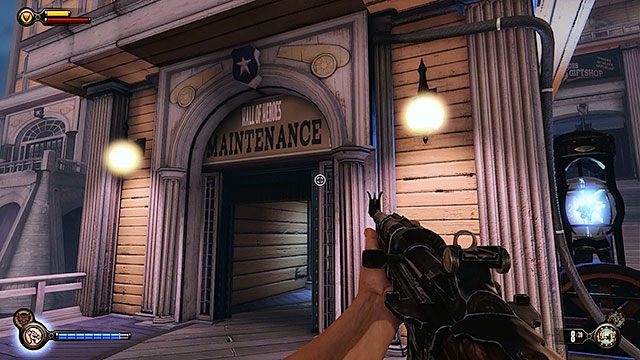 Po walce użyj elektrycznego dżokeja na węźle elektrycznym niedaleko posągu anioła - Uruchom gondolę na Żołnierskim Polu | Rozdział 12 - Wróć na Plac Sali Bohaterów - BioShock: Infinite - poradnik do gry