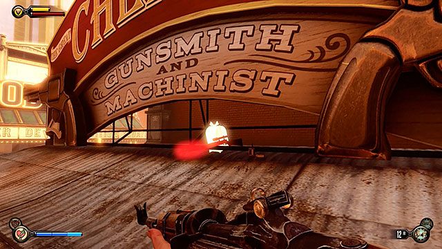 Wskocz na dach sklepu Chen Lina - Znajdź rusznikarza Chen Lina | Rozdział 17 - Plac Żarliwości - BioShock: Infinite - poradnik do gry