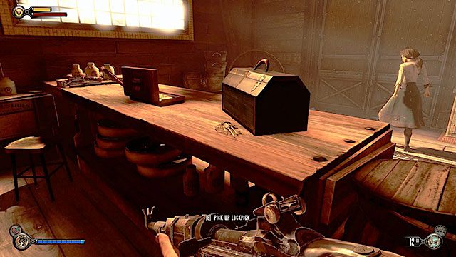 W końcu wybierz się do właściwego celu, czyli do samego sklepu - Znajdź rusznikarza Chen Lina | Rozdział 17 - Plac Żarliwości - BioShock: Infinite - poradnik do gry