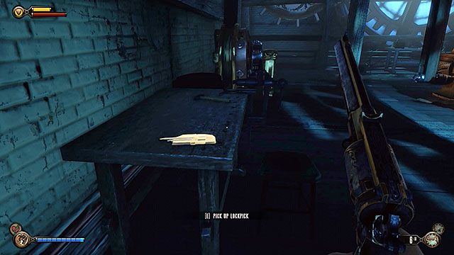 Kiedy znajdziesz się w warsztacie, przeszukaj parter i wejdź na ostatnie piętro - Znajdź rusznikarza Chen Lina | Rozdział 17 - Plac Żarliwości - BioShock: Infinite - poradnik do gry