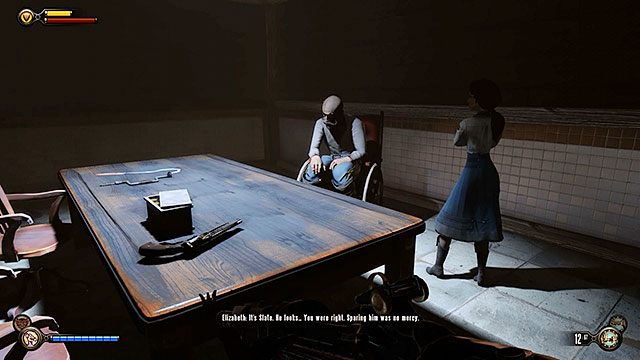 Jeśli oszczędziłeś Slatea w Sali Bohaterów, spotkasz go tutaj ponownie, w celi nr 6 - Znajdź celę Chen Lina | Rozdział 18 - Klub Dobre Czasy | BioShock Infinite - BioShock: Infinite - poradnik do gry