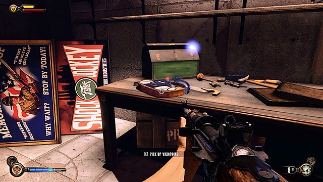 Dziedziniec, mały magazyn na parterze (po walce z ludźmi Stalea) - Rozdział 9-12 | Voksofony | BioShock Infinite - BioShock: Infinite - poradnik do gry