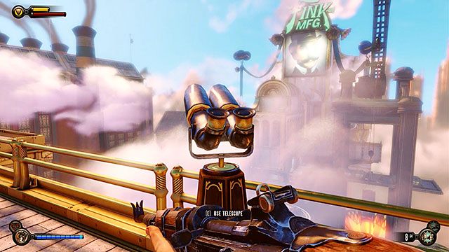 Centrum Wcielania Pracowników, platforma na stacji gondoli - Rozdział 10-16 | Punkty widokowe (kinetoskopy i teleskopy) | BioShock Infinite - BioShock: Infinite - poradnik do gry