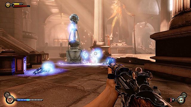 Rusz schodami na kolejne piętro, do głównej sali Portu Dostatku - Idź do domu Comstocka | Rozdział 29 - Port Dostatku | BioShock Infinite - BioShock: Infinite - poradnik do gry