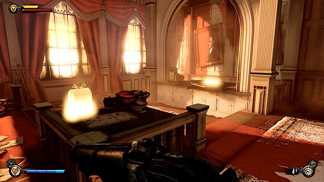 Po walce otwórz zamknięty sklep z obrazami, znajdujący się po lewej stronie alei - Idź do domu Comstocka | Rozdział 30 - Centrum Emporium | BioShock Infinite - BioShock: Infinite - poradnik do gry