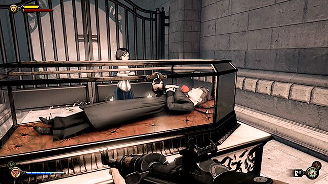 Na koniec skieruj się do krypty Lady Comstock i otwórz - mini-wyrwę, w której pojawi się zamek - Znajdź kryptę Lady Comstock | Rozdział 30 - Centrum Emporium | BioShock Infinite - BioShock: Infinite - poradnik do gry