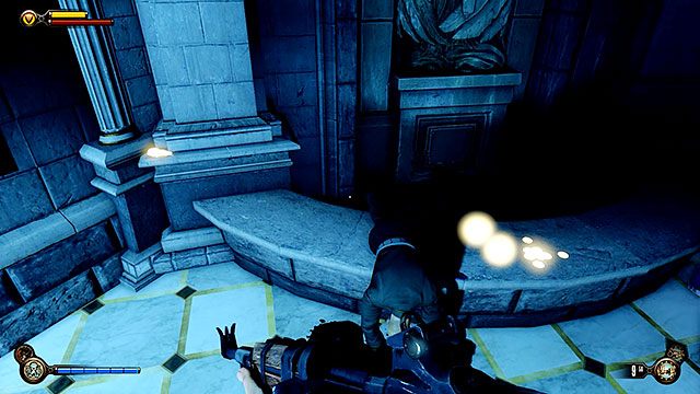 Po wejściu do banku przeszukaj dokładnie wszystkie pomieszczenia - Znajdź następną wyrwę | Rozdział 31 - Ogrody Pamięci | BioShock Infinite - BioShock: Infinite - poradnik do gry