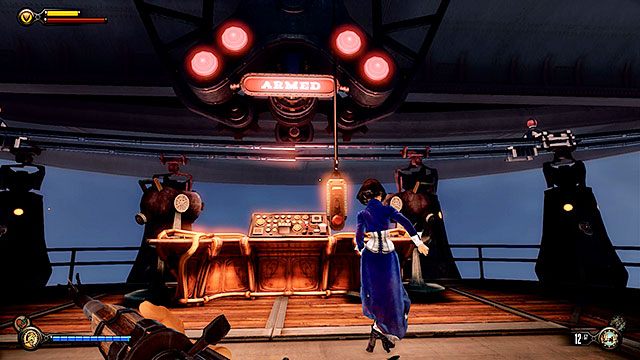 Wciśnij przycisk uwalniający kapsuły z patriotami - Oczyść wstęgę głównego pokładu | Rozdział 37 - Pokład Hangaru - BioShock: Infinite - poradnik do gry