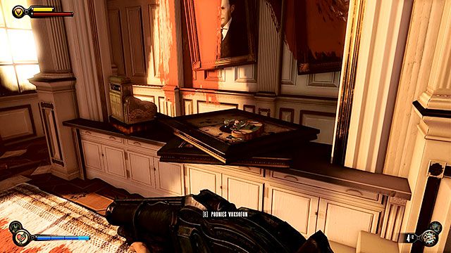 Przedmieścia Emporium, na ladzie w zamkniętym sklepie z obrazami - Rozdział 30 | Voksofony | BioShock Infinite - BioShock: Infinite - poradnik do gry