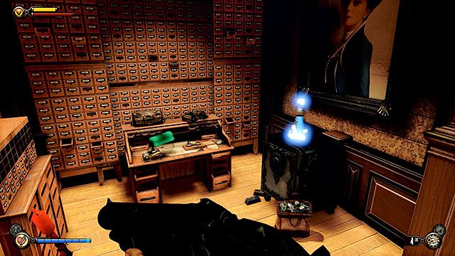 Dzielnica finansowa, sekretne pomieszczenie na końcu korytarza na lewo od skarbca (wymaga szyfratora Voksów) - Rozdziały 28-31, 35 | Infuzje | BioShock Infinite - BioShock: Infinite - poradnik do gry