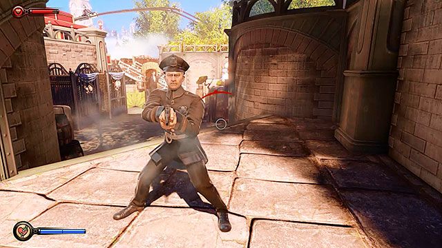 Podczas walki, jeden z zabitych policjantów upuści Pistolet - Przedrzyj się na Wyspę Pomnika | Rozdział 3 - Plac Loteryjny | BioShock Infinite - BioShock: Infinite - poradnik do gry