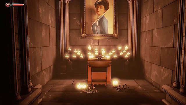Centrum powitalne, w jednej z wnęk kapliczki, która znajduje się na lewo od popiersia Ojca Comstocka - Rozdziały 2-3 | Voksofony | BioShock Infinite - BioShock: Infinite - poradnik do gry