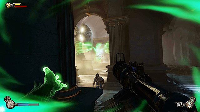 Kiedy będziesz gotowy, wejdź do głównej hali stacji jednym z bocznych korytarzy - Znajdź gondolę na Wyspę Pomnika | Rozdział 5 - Brama Wyspy Pomnika - BioShock: Infinite - poradnik do gry