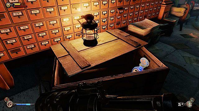 Wejdź po schodach do sali biletowej - Znajdź gondolę na Wyspę Pomnika | Rozdział 5 - Brama Wyspy Pomnika - BioShock: Infinite - poradnik do gry