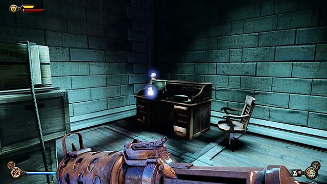 Gondola na Wyspę Pomnika, na niższym piętrze wieży konserwacyjnej (pomieszczenie pod łukiem wieży) - Rozdziały 4-5 | Infuzje | BioShock Infinite - BioShock: Infinite - poradnik do gry