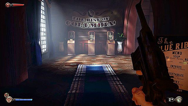 Restauracja Niebieska Wstążka, na końcu korytarza po wejściu do lokacji - Rozdziały 4-5 | Punkty widokowe (kinetoskopy i teleskopy) | BioShock Infinite - BioShock: Infinite - poradnik do gry