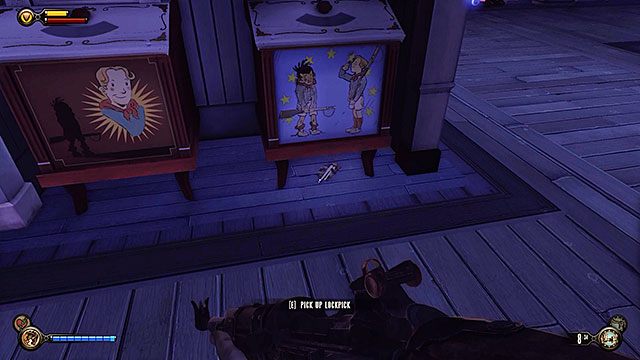 Wejdź na pierwsze piętro budynku - Znajdź Elektrycznego Dżokeja w Sali Bohaterów | Rozdział 8 - Żołnierskie Pole - BioShock: Infinite - poradnik do gry
