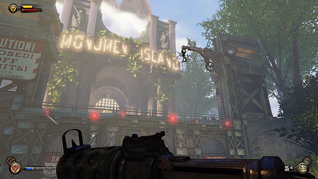 Po dotarciu na wyspę, zbierz pieniądze leżące przy fontannie i rusz w stronę bramy - Znajdź dziewczynę | Rozdział 6 - Wieża Pomnika | BioShock Infinite - BioShock: Infinite - poradnik do gry