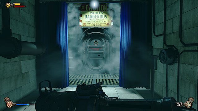 Znajdziesz się w korytarzu, z którego możesz przejść do trzech pomieszczeń - Znajdź dziewczynę | Rozdział 6 - Wieża Pomnika | BioShock Infinite - BioShock: Infinite - poradnik do gry