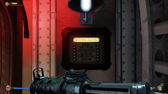 Winda zabierze Cię do Pomieszczenia obserwacji obiektów Nr 1 - Znajdź dziewczynę | Rozdział 6 - Wieża Pomnika | BioShock Infinite - BioShock: Infinite - poradnik do gry