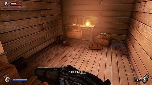 Punkt sprzedaży biletów, za schodami, w pomieszczeniu na lewo od gondoli, do której uciekła Elizabeth - Rozdziały 6-7 | Voksofony | BioShock Infinite - BioShock: Infinite - poradnik do gry