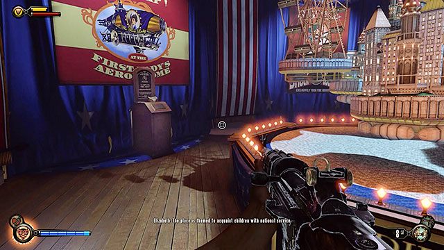 Pawilon powitalny Żołnierskiego Pola, w sali z makietą Żołnierskiego Pola - Rozdział 8 | Punkty widokowe (kinetoskopy i teleskopy) | BioShock Infinite - BioShock: Infinite - poradnik do gry