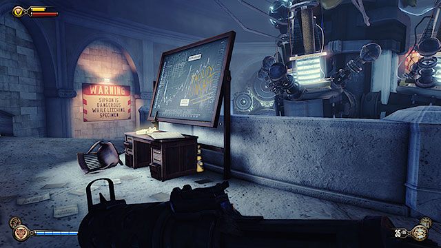 Wyspa Pomnika, za biurkiem w pomieszczeniu z Syfonem - Rozdziały 6, 7, 8 | Infuzje | BioShock Infinite - BioShock: Infinite - poradnik do gry