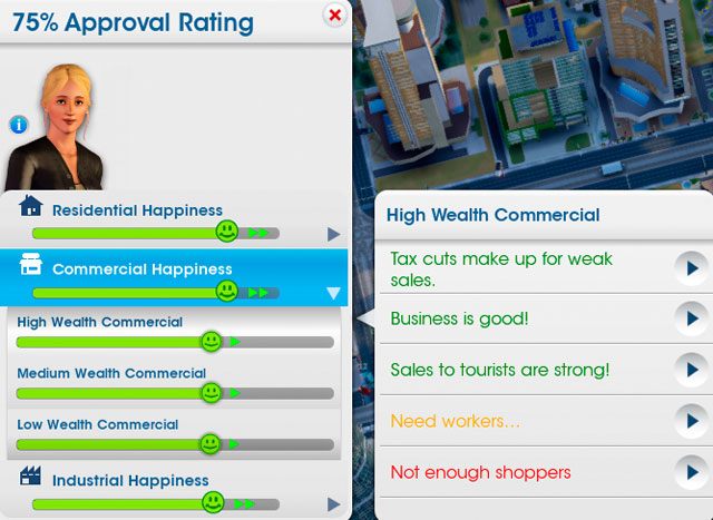 Różne grupy społeczne mają różny zakres tolerancji - Zadowolenie w SimCity - SimCity - poradnik do gry