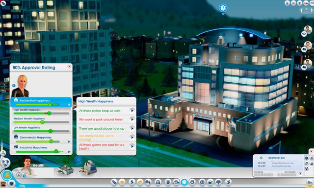 Za dużo urazów, wyprowadzamy się [Too many injuries, were moving - Nietypowe powody niezadowolenia w SimCity | Zadowolenie - SimCity - poradnik do gry