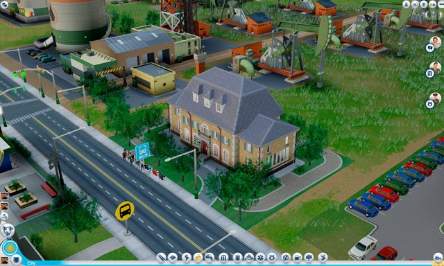 Dom burmistrza pełni rolę małego parku, ulepszając wartość pobliskiego terenu do średniozamożnego poziomu ($$) i gwarantując wzrost zadowolenia u obywateli - Budynki | Administracja w SimCity - SimCity - poradnik do gry
