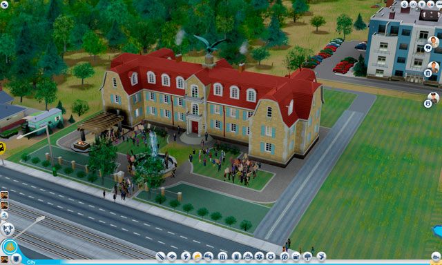 Najbardziej zaawansowany ze wszystkich budynków administracyjnych ulepsza okoliczny teren do zamożnego poziomu ($$$) i gwarantuje przypływ euforii u wszystkich mieszkańców miasta - Budynki | Administracja w SimCity - SimCity - poradnik do gry