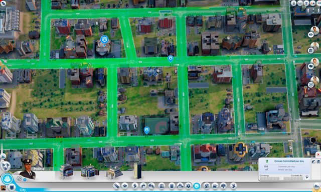 Przestępstwa odbywają się według pewnego schematu - Policja w SimCity - SimCity - poradnik do gry