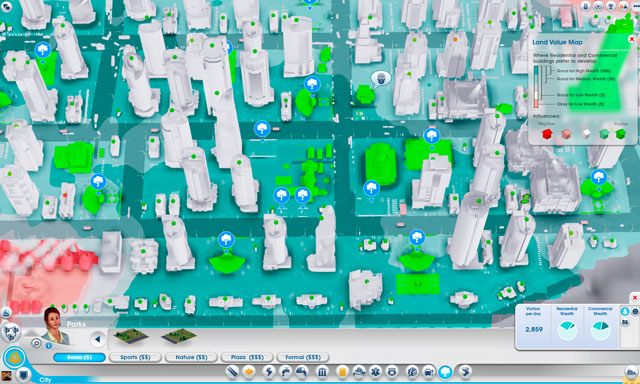 Jak prawidłowo budować parki, by maksymalnie zwiększyć wartość terenu - Parki w SimCity - SimCity - poradnik do gry