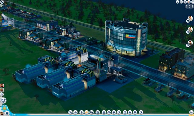 Podobnie jak w przypadku pozostałych działów związanych z wytwórczością i handlem, elektronika wymaga KG [Electronics HQ] do dalszego rozwoju (screen powyżej) - Wydobycie i handel | Specjalizacje miast w SimCity - SimCity - poradnik do gry