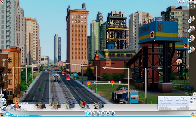 Węgiel służy nie tylko do zasilania przemysłu przetwórczego, ale również do tworzenia elektryczności w elektrowniach węglowych (patrz rozdział: Energia) - Budynki - kopalnictwo | Specjalizacje miast w SimCity - SimCity - poradnik do gry
