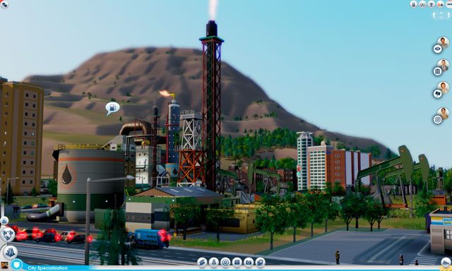 Szyb naftowy pozwala na wydobywanie ropy ze źródeł gruntowych - Budynki - wiertnictwo | Specjalizacje miast w SimCity - SimCity - poradnik do gry