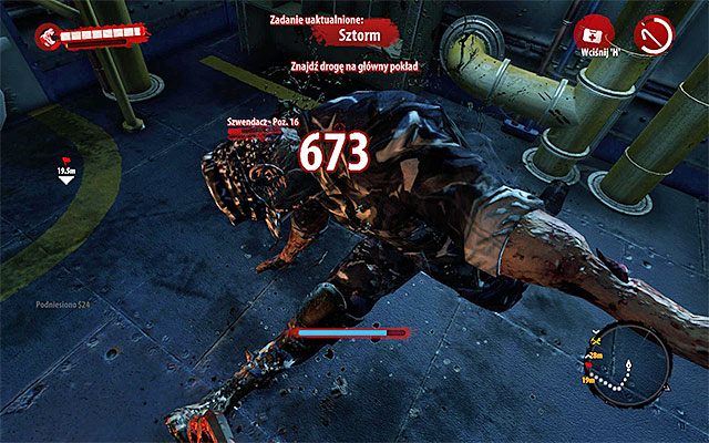 Po pozbyciu się pierwszej grupy potworów wybierz lewe lub prawe przejście i odblokuj sobie dostęp do kolejnego obszaru okrętu - Wydostań się z maszynowni Prolog - Sztorm - Dead Island Riptide - poradnik do gry