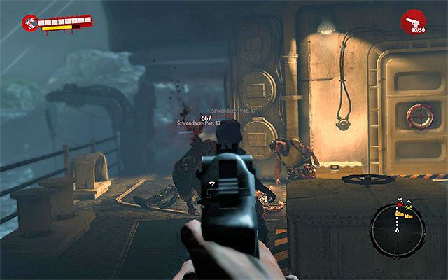 Wyrusz w stronę dzioba okrętu i po kilku chwilach skręć w prawo - Znajdź drogę na główny pokład Prolog - Sztorm - Dead Island Riptide - poradnik do gry