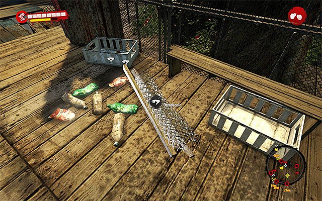 Zlecenie to najlepiej potraktować jako samouczek w temacie fortyfikowania obozowisk ocalałych, tym bardziej, że nie musisz się ścigać z upływającym czasem - Zamontuj ogrodzenia obronne Powrót do rzeczywistości - Dead Island Riptide - poradnik do gry