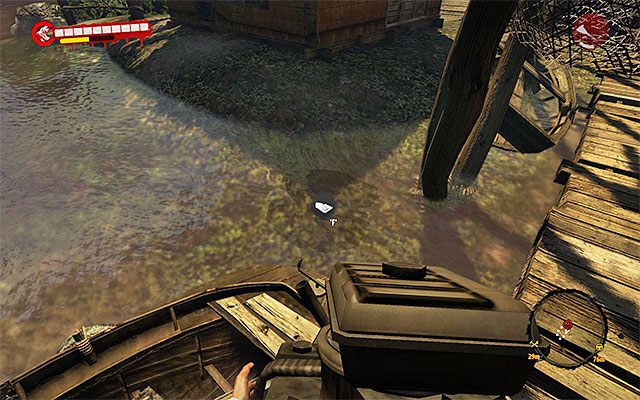 Po dotarciu do łodzi ustaw się w miejscu, w którym montuje się silnik i wciśnij klawisz/przycisk interakcji - Zamontuj silnik na łodzi Nowe początki - Dead Island Riptide - poradnik do gry