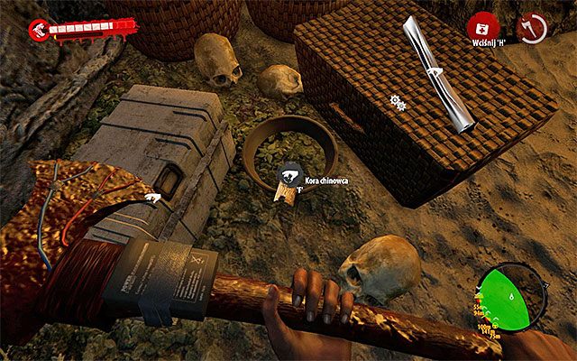 Po rozprawieniu się z główną grupą zombiaków wznów eksplorację jaskini - Zbierz korę chinowca dla Hadisi Zasoby naturalne - Dead Island Riptide - poradnik do gry