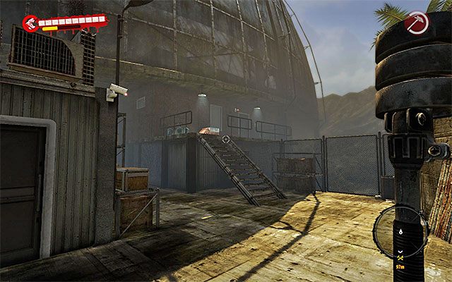 Udaj się prosto, a następnie skręć w prawo, kierując się w stronę widocznego w oddali kompleksu badawczego - Wejdź do laboratorium Droga nauki - Dead Island Riptide - poradnik do gry